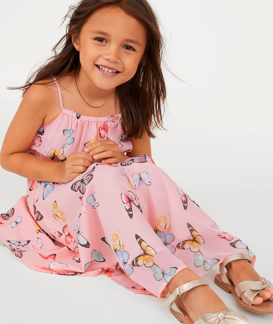 Mandarin Collar Dress Girl